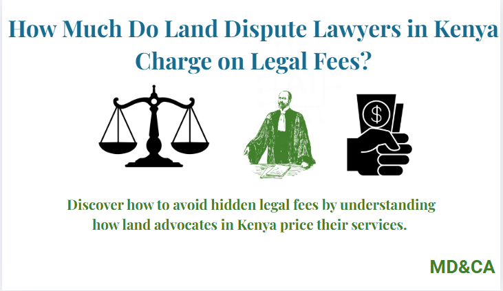 Poster written how much do land dispute lawyers in Kenya charge on legal fees.